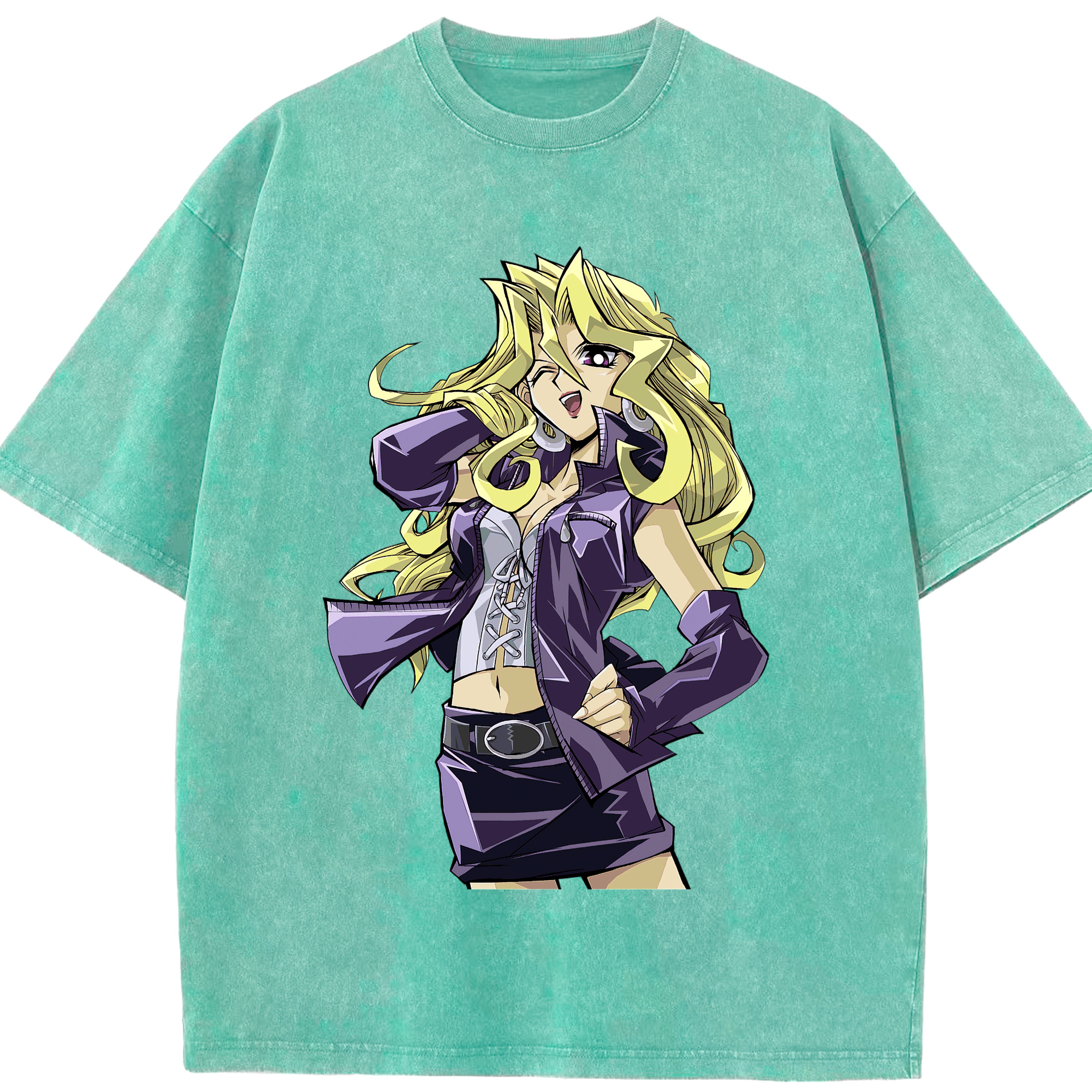 （画像用） 遊☆戯☆王 Yu-Gi-Oh! 綿100% ヴィンテージ風 半袖Tシャツ（フロントプリント）